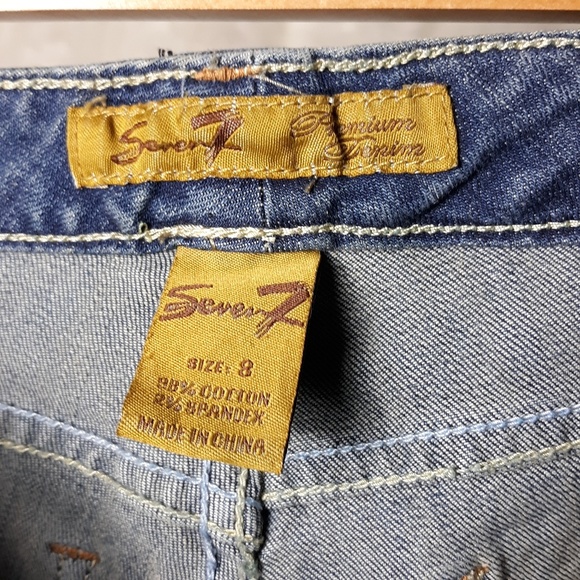 Seven7 Flare Blue Jean SZ 8 - Picture 5 of 6
